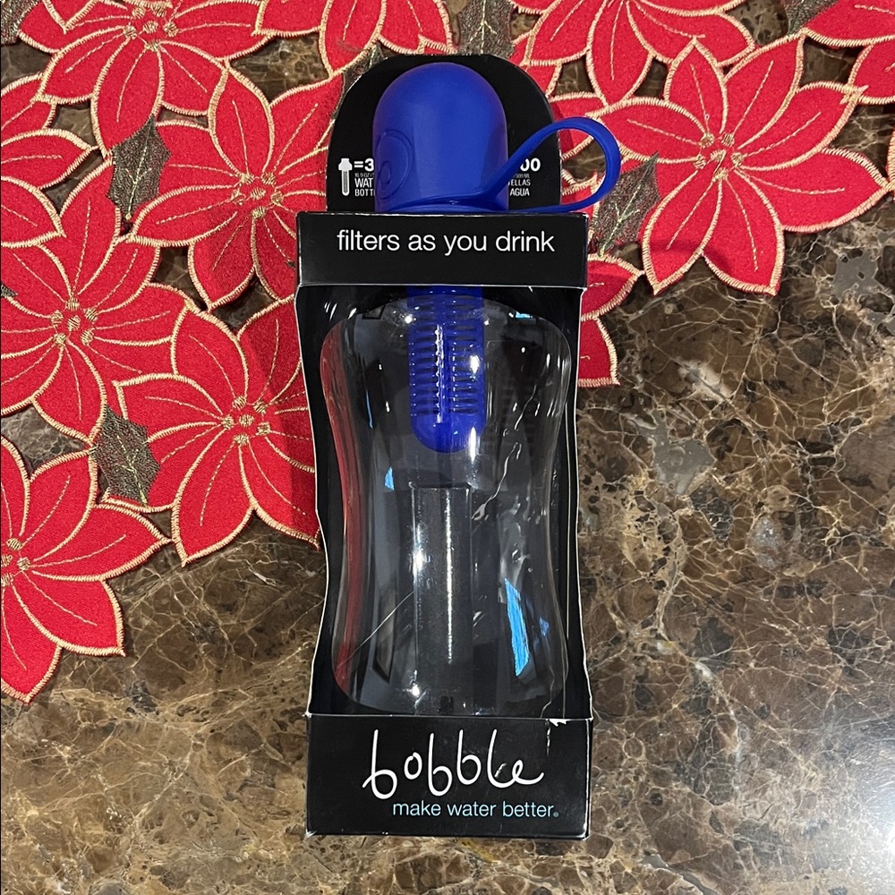 🆕 Bobble BPA-Free Filtering Water Bottle-Filtration Bottle with Filter - Blue